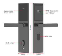 Cerradura Electrónica para Hotel de Acero Inoxidable con Tarjeta RFID y Sistema de Software para Hotel y Apartamento