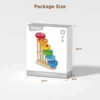 Juguetes Educativos de Moda, Aprendizaje Temprano, Juego de Madera con Bolas de Madera de Pino y Junco