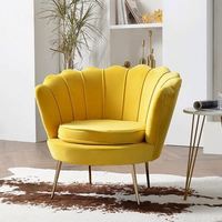 Fauteuil Coquille Style Nordique en Flanelle, Faible MOQ, Fournisseur d'Usine pour Cafés et Salons