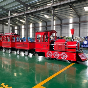 <span class=keywords><strong>Train</strong></span> touristique sans rails à grande capacité, véhicule électrique pour passagers destiné aux parcs d'attractions, adapté à l'exploitation touristique quotidienne - Product Image 2