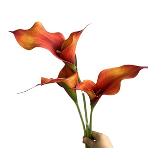<span class=keywords><strong>Fleur</strong></span> artificielle de lys calla à double pétale, toucher réel, en PU de haute qualité, pour décoration de mariage, Pâques, maison, bouquet - Product Image 5