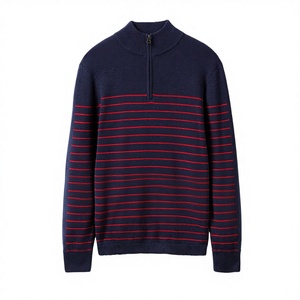 Suéter Bomber de Moda para Hombre, Tejido con Cierre Frontal, Mangas Largas, Estilo Pullover de Verano, Colores Lisos, Anti-Pilling, Lana/Algodón - Product Image 2