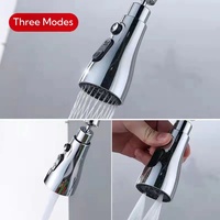 ABS 360 degrés rotatif anti-éclaboussures Chrome robinet de cuisine bec Design moderne 3 caractéristiques économie d'eau robinet de douche buse adaptateur