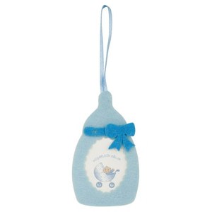 FAVOR Biberon Azzurro in Tessuto, Oggetto Decorativo Elegante per Bambini - Product Image 1