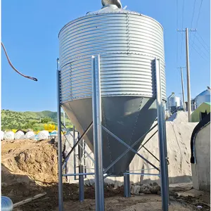 Preço de fábrica milho grão aves domésticas alimentarem pequenos silo transporte trigo silo capacidade 20 ton aves alimentarem pelotas grãos silo