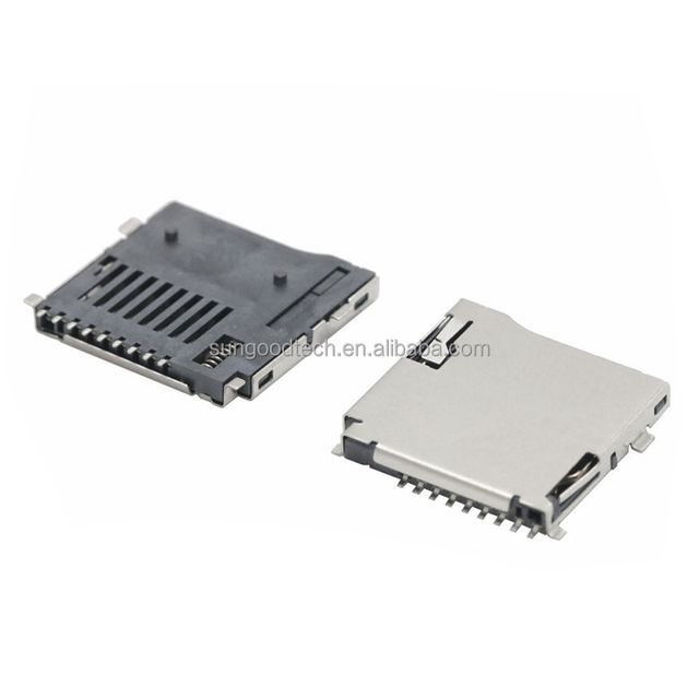 TF external welding SMT 9pin 9P TF card holder self-elastic Micro SD memory card slot