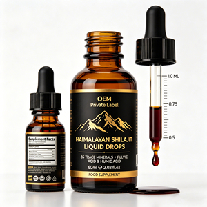 Gocce Liquide di Shilajit Puro Naturale, Estratto Erboristico, Integratore Liquido con Logo Personalizzato OEM - Product Image 1