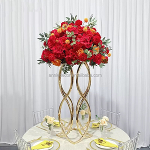 <span class=keywords><strong>Support</strong></span> <span class=keywords><strong>de</strong></span> fleurs moderne en métal doré pour centre <span class=keywords><strong>de</strong></span> table, présentoir floral pour mariage, événement, fête, décorations - Product Image 2