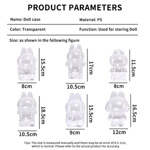 New mù hộp nhựa trong suốt V3 bảo vệ bao gồm bụi trường hợp Mặt dây chuyền búp bê phụ kiện <span class=keywords><strong>Acrylic</strong></span> búp bê lưu trữ hộp - Product Image 2