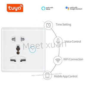 Enchufe Universal para UE, Reino Unido y EE. UU., Enchufe Inteligente WiFi Tuya con 5 Tomas y Compatible con <span class=keywords><strong>Alexa</strong></span> y Google Home - Product Image 2