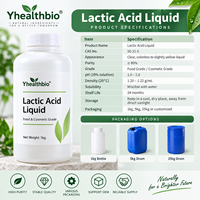 Asam Laktat Cair CAS 50-21-5 Kelas Kosmetik 80% untuk Formulasi, Sampel Makanan Halus, Buffer, Grosir