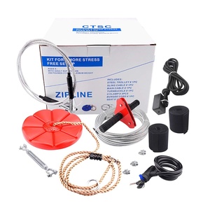 CTSC Family 30m Backyard Zip Line Kit CE RoHS Certificado con Flying Fox Parent Lock Tree Protector Asiento Protector de freno de mano - Product Image 1