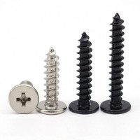 Vis à bois en acier inoxydable noir, tête plate Phillips ultra-basse, vis autotaraudeuse pour bois et meubles