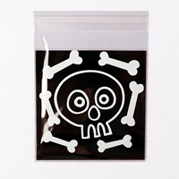 Sacs en cellophane transparents autocollants pour l'emballage de nougats, de chocolats, de biscuits et de collations pour Halloween