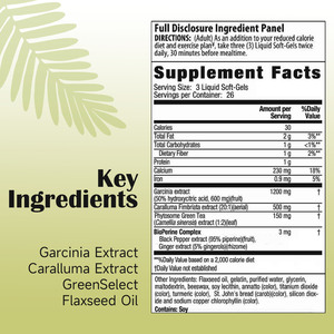 Cápsulas Líquidas Reductoras de Grasa con Extracto de Garcinia, Caralluma, Té Verde, Aceite de Linaza y Bioperina para el Metabolismo - Product Image 2