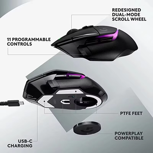 เมาส์เกมมิ่งไร้สาย Logitech G502X PLUS แบบสองโหมด น้ำหนักเบา ออกแบบตามหลักสรีรศาสตร์ ไฟ RGB Backlight เซ็นเซอร์ HERO 25K สำหรับอีสปอร์ต - Product Image 2