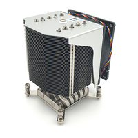 Refroidisseur de processeur COOLSERVER LGA2011 4UR20-N silencieux avec ventilateur PWM à double roulement à billes, 5 caloducs en cuivre et aluminium, boîtier d'ordinateur, TDP 220W, DC 12V