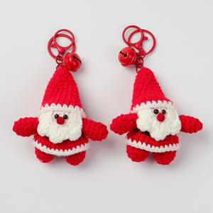 Vente flash - Yotile - Ornements de Noël élégants en laine crochetée à la main de style classique - Mini Père Noël Kawaii - Product Image 4