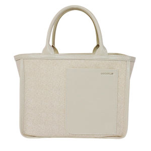 Sac fourre-tout vintage simple pour femme, écologique, à fermeture ouverte, deux poignées, bandoulière amovible, porté croisé, 1-1,9 L, en toile à lettres - Product Image 1