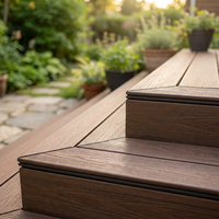 Revêtement de terrasse WPC extérieur traditionnel 3D gaufré, imperméable, antidérapant et écologique |   Bois massif composite plastique personnalisable