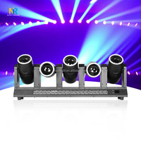 Barra de Luces Móvil de 5 Ojos con Haz de Luz LED Giratorio y Luz Estroboscópica RGB, Efecto de Iluminación para Escenarios, Bodas y Espectáculos