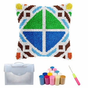 Impresso Padrão DIY Fio Agulha <span class=keywords><strong>Set</strong></span> Pillow Cover Trava Gancho Kits para Adultos Home Decor - Product Image 1