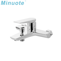 Robinet de salle de bain mural chromé pour baignoire et douche, mitigeur de bain et de douche