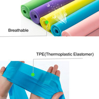 Bandas de resistencia para entrenamiento Theraband de 1,5 metros, bandas elásticas multicolores de nivel de luz para terapia física, Yoga, Pilates, diseño plano