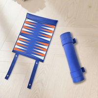 Tapis de jeu d'échecs en cuir PU imprimé professionnel, imperméable, portable, pour voyage, tapis de backgammon personnalisé pour jeu de backgammon