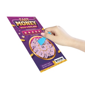 Tarjeta de Raspar de Lotería de Entretenimiento con Diseño Personalizado, Patrón a Medida, Bonificación de Duplicación, Impresión en Línea, Fabricante - Product Image 1