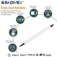 KSPOWER IP67 12V Pilote LED étanche en aluminium à haute efficacité 30W Gradation personnalisée 0-10V/1-10V/PWM/Résistance 4-en-1 Gradable