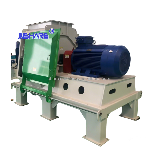 37KW High Productivity Hammer Mill with Engine & Gear for Wood Straw Rice Husk Grinding Biomass Pellet Production Line