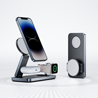 Chargeur sans fil 3in1 15W Chargeurs rapides Téléphone portable Montre intelligente Stand pour Apple iPhone 16 15 14 13 12