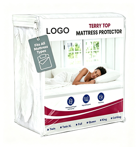 OEM ODM Bamboo/Cotton Terry 100% <strong>Waterproof</strong> <strong>Mattress</strong> <strong>Protector</strong> Wholesale <strong>Bed</strong> Bug Proof Custom Size Queen King <strong>Mattress</strong> <strong>Protector</strong> - Product Image 1