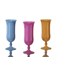 Gobelet Hurricane en Plastique Coloré Personnalisé Incassable 400ml Verres à Boire en Plastique Hurricane avec Pied