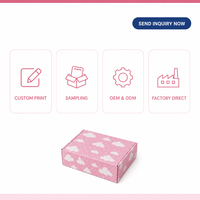 Boîte d'expédition en carton ondulé personnalisée rose à motif quadrillé avec logo sur mesure, vente en gros directe usine OEM