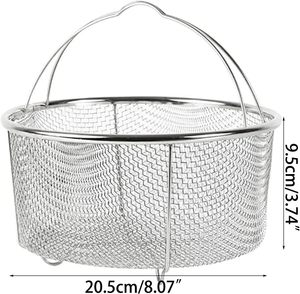 Cesta de acero inoxidable multifuncional para freír, colar y escurrir en la cocina - Product Image 2