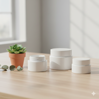 Pot en porcelaine crème de luxe 5g 10g15g 20g 30g 50g 100g Rond Opale Blanc Céramique Emballage de crème pour la peau Pot en verre