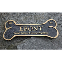Plaque commémorative pour animaux de compagnie en bronze anti-corrosion pour l'extérieur, plaque personnalisée gravée avec le nom du chien ou du chat, plaque commémorative pour le tombeau