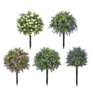 <span class=keywords><strong>Amazon</strong></span> vende insertos de suelo de <span class=keywords><strong>plantas</strong></span> <span class=keywords><strong>artificiales</strong></span> flores de plástico árbol lavanda para decoración de jardín - Product Image 3