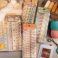 40 autocollants par paquet, série Tales Weaving, tissu tricoté, scrapbooking, décoration de vacances, bordures décoratives