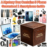 Boîte mystère électronique garantie avec smartphone inclus, 5 pièces, avec smartphone, montre connectée, enceinte Bluetooth, console de jeu, aléatoire