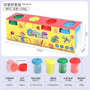 Argile à <span class=keywords><strong>modeler</strong></span> en farine de blé pour enfants TOYSBASE - 4 couleurs, âges 5-7, jouets en argile pour l'artisanat DIY, cadeaux créatifs pour l'école primaire - Product Image 3