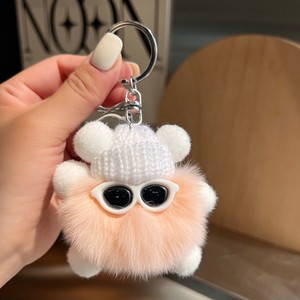 Porte-clés en peluche populaire pour la vente en gros, motif dessin animé, en forme de sac à dos, de voiture, de portefeuille, ou de boule douce et moelleuse en <span class=keywords><strong>laine</strong></span> tissée, mignon - Product Image 6