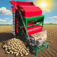Décortiqueuse d'arachides portable pour usage agricole en village et en exploitation agricole coopérative