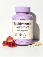 JAYHOO Gummies Multivitaminés 60 Unités Saveur Baies Naturelles Acide Folique Zinc Vitamine D Biotine pour Adultes