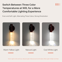 Lampe de nuit LED portable, lampe murale intelligente LED pour intérieur, lampe de poche pour escalier, rechargeable par USB, style bois, sans fil, magnétique, lampe en bois