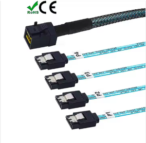 Honpnk Mini SAS HD SFF-8643 Để SATA Adapter Với 4 + Mx2.54mm Terminal-4P PVC Áo Khoác Cho Máy Tính Sử Dụng - Product Image 6