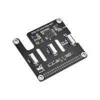 Placa Adaptadora PCIe FFC de 2 Canales Waveshare para Raspberry Pi 5 con Montaje Superficial, Permite Apilar Múltiples HATs PCIe