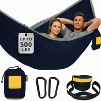 Camping-Hängematte mit Eigenem Logo Ultraleicht Faltbar Fallschirm-Nylon Outdoor Tragbare Doppel-Hängematte